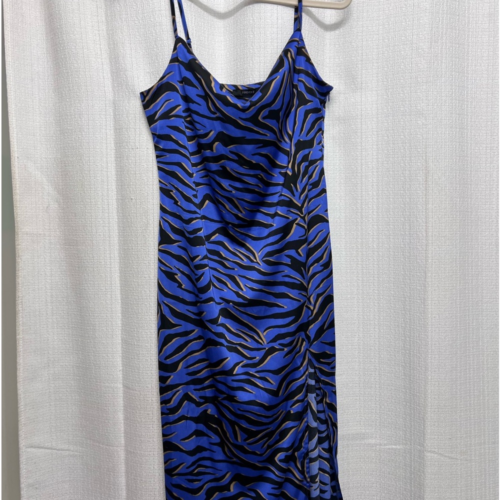 Satin Blue Dress